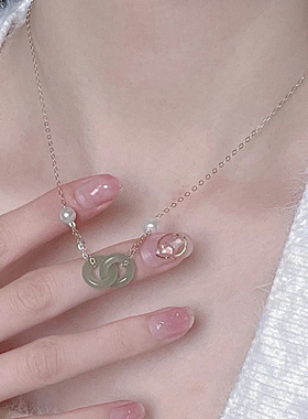 天然和田玉女套装搭配珍珠