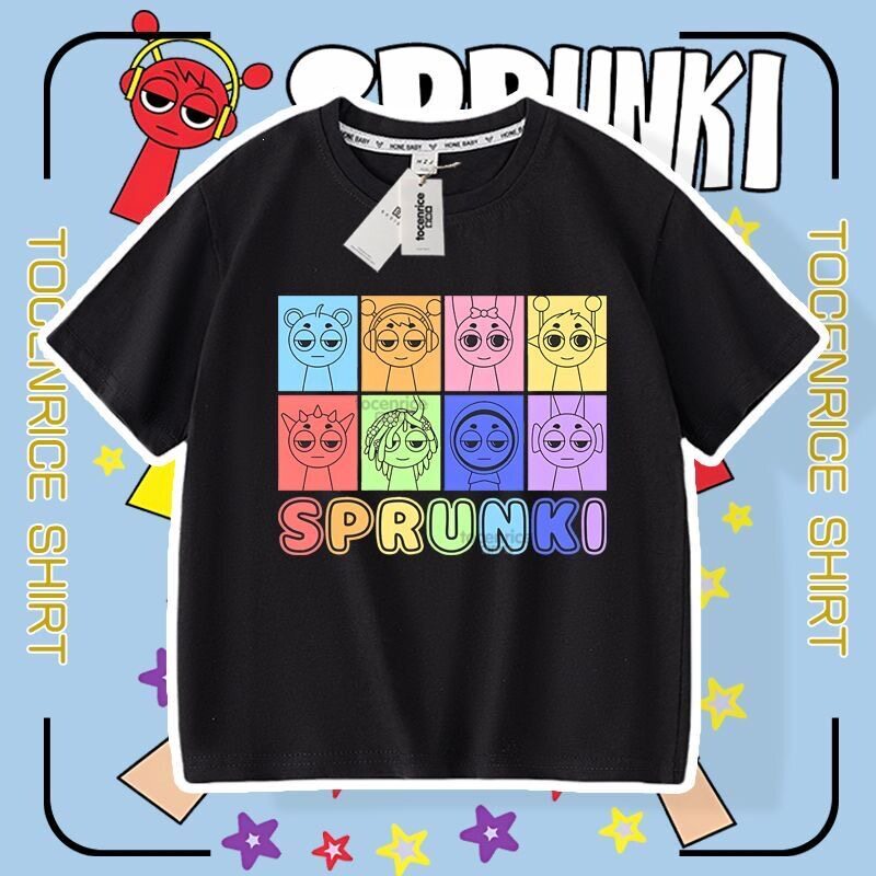 Sprunki节奏盒子衣服儿童t恤短袖