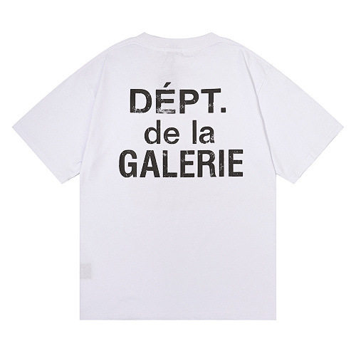 青年Galiery Deept正确纯棉短袖宽松t恤圆领男纯色小众美潮字母T