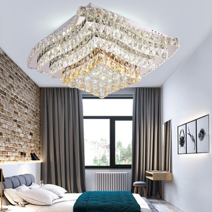 水晶吸顶灯主卧室灯新款现代简约创意网红led灯阳台房间书房灯具