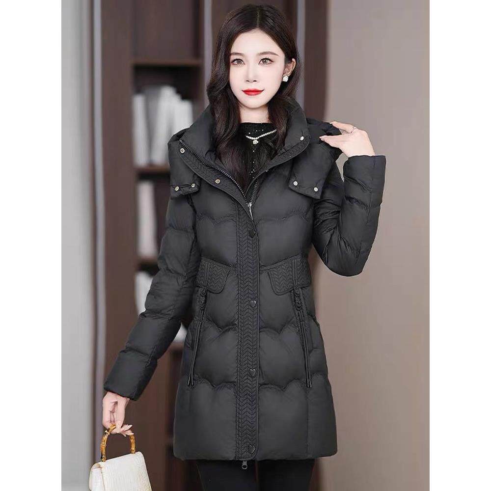 ROUMIKL中长款冬装袄2025新款今年流行时尚小个子修身服显瘦衣外