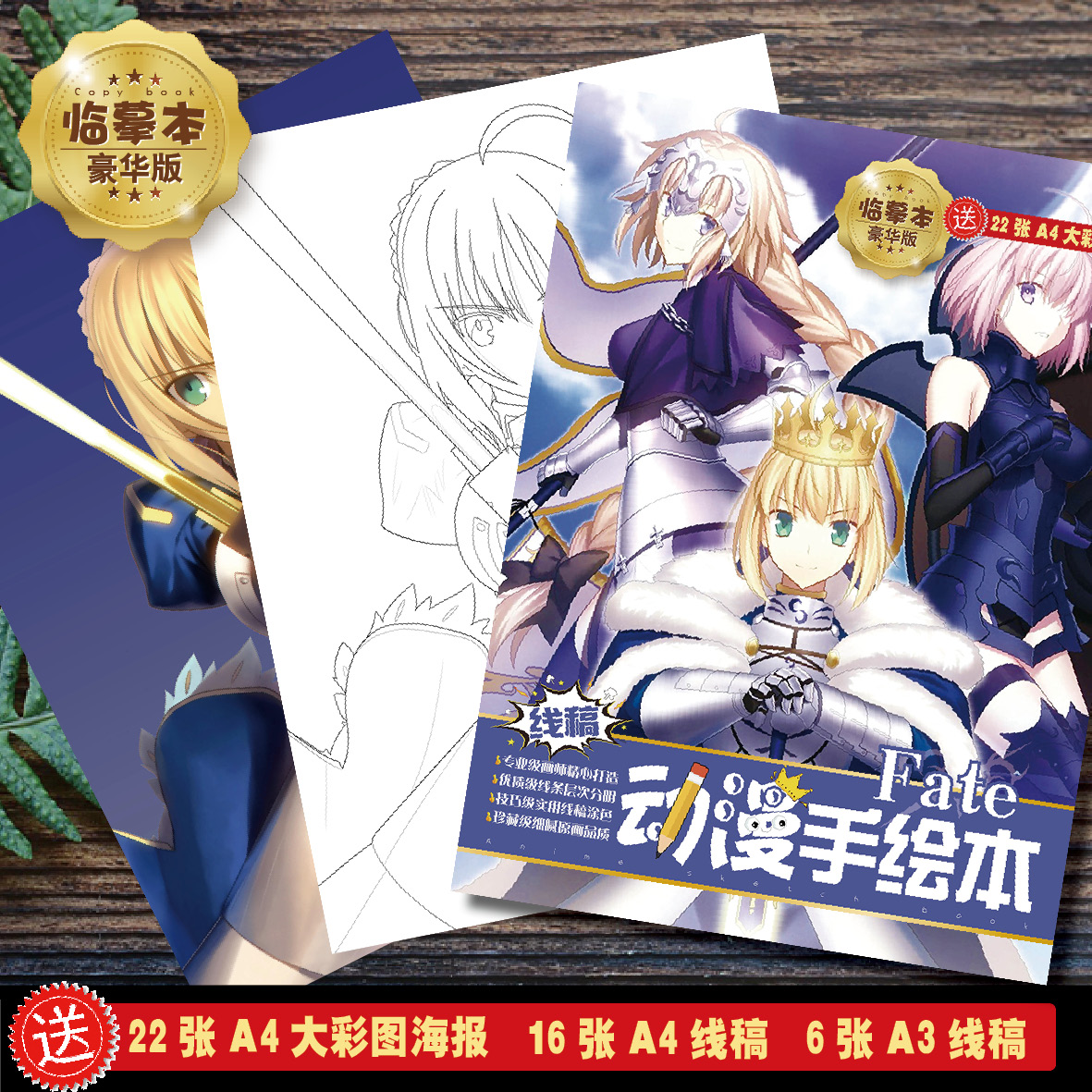 Fate动漫线稿手绘临摹本A4