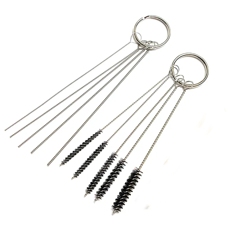 油漆喷枪喷笔刮刀清洁工具套装喷帽通孔针清洗毛刷不锈钢三件套