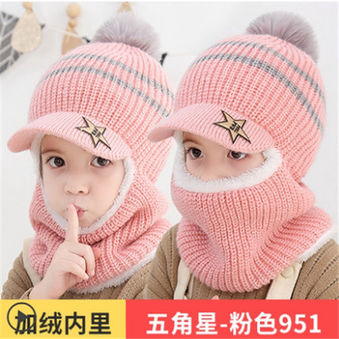 儿童帽子冬季加绒加厚保