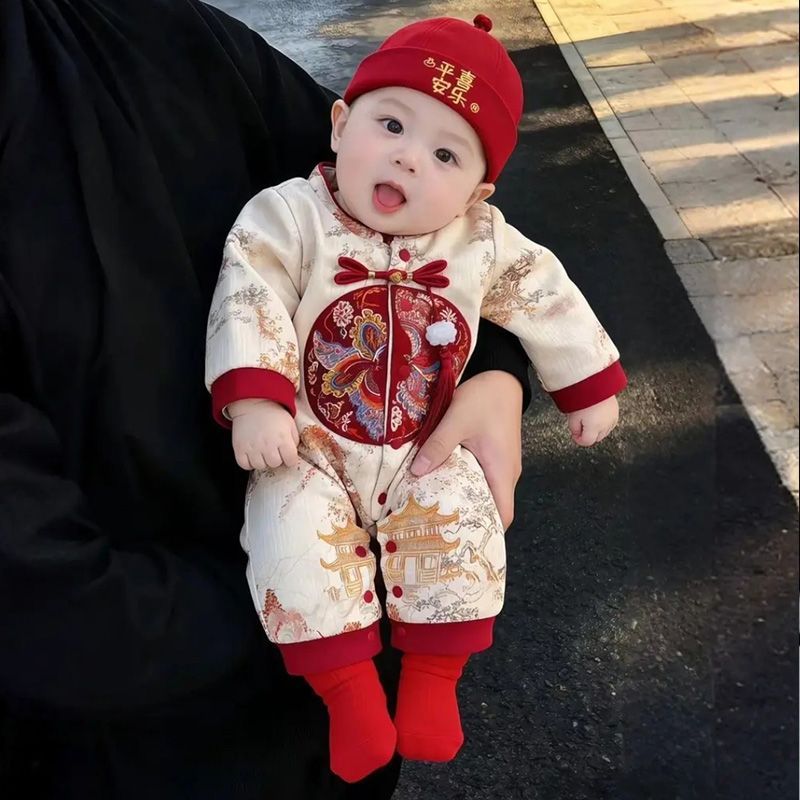 婴儿春秋季连体衣服超萌