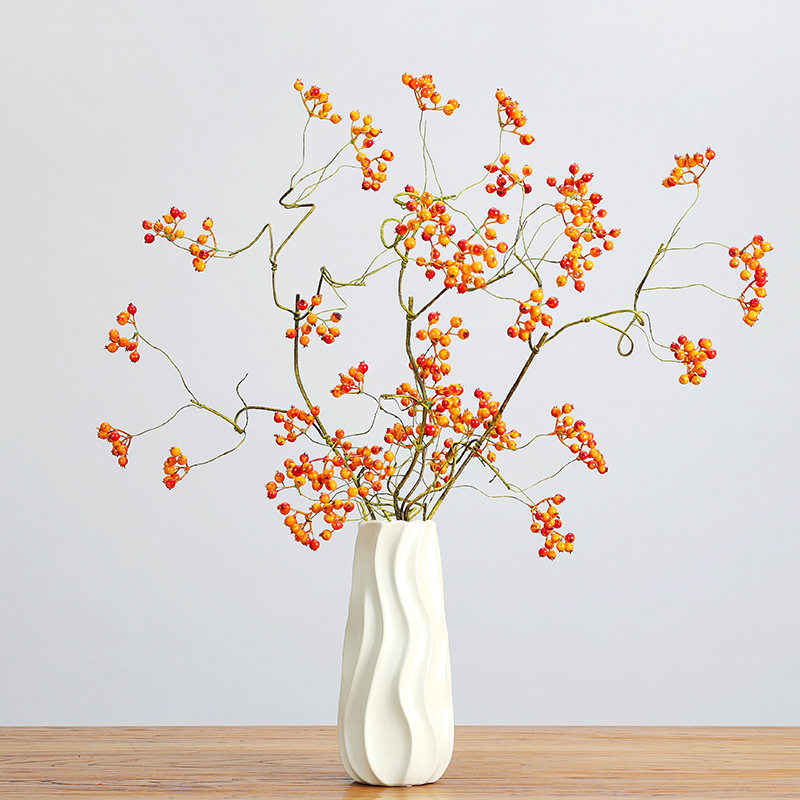 长枝仿真花浆果马桑果假花室内植物绿植设计师款造景装饰艺术摆件
