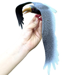 仿真乌鸦儿童玩具万圣节装饰农田果园菜地老鸹吓鸟驱鸟类动物模型