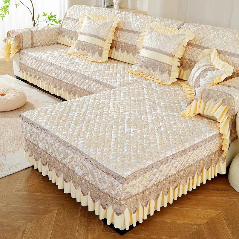 高档奢华高精密提花沙发垫四季款