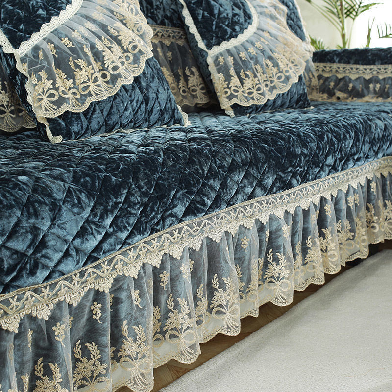 金丝绒钻石绒真皮沙发垫高档奢华