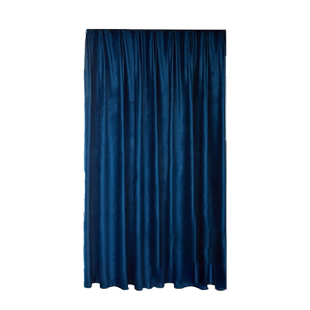 珐琅蓝绒感遮光防晒窗帘卧室客厅复古高级遮阳柔软绒布落地窗飘窗