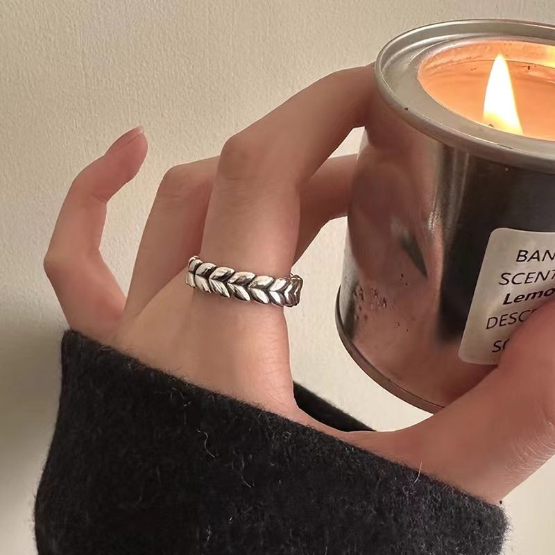 S925复古小众特立独行的爱心戒指