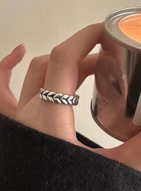 S925复古小众特立独行的爱心戒指