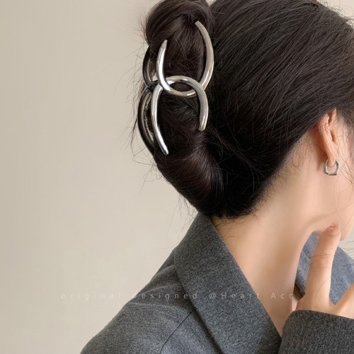 金属抓夹极简气质双C鲨鱼夹