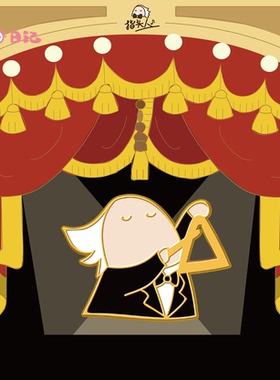 指头人音乐IP管弦乐团三角铁乐器金属徽章胸针演奏家音乐生礼物