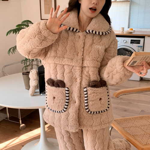 冬季大码月子服加绒加厚