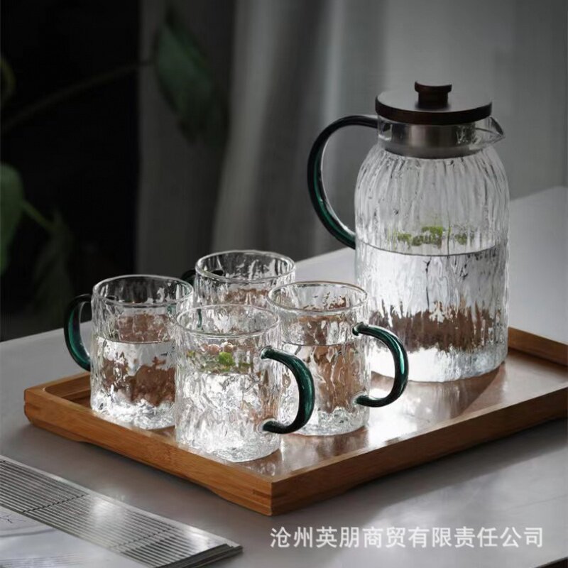 凉水壶玻璃耐高温大容量凉白开水瓶水杯冷泡复古冷水壶家用泡茶壶