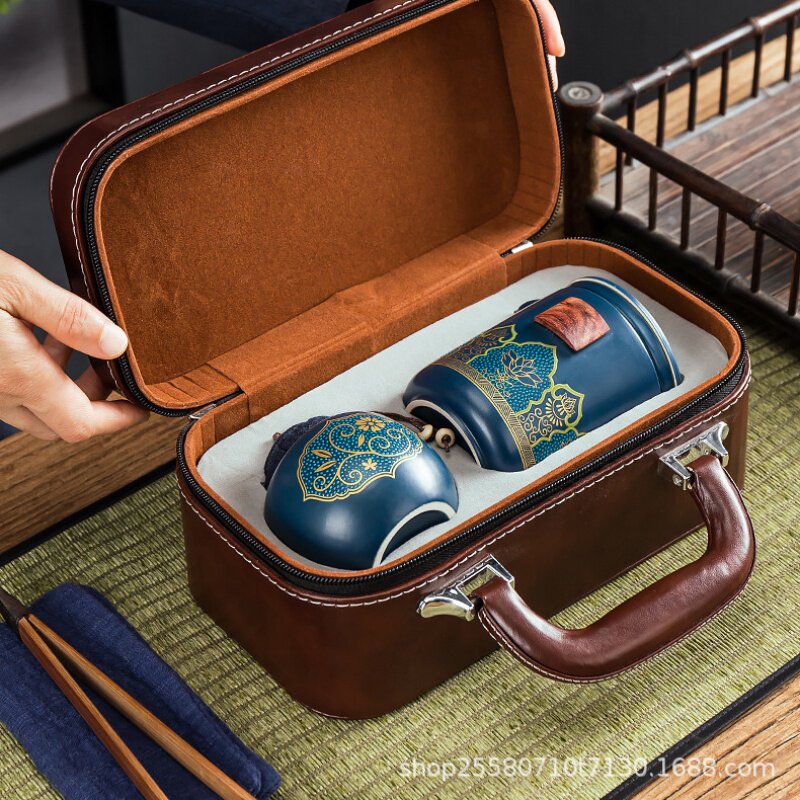 陶瓷便携式旅行功夫茶具套装户外快客杯房地产银行积分年会礼品