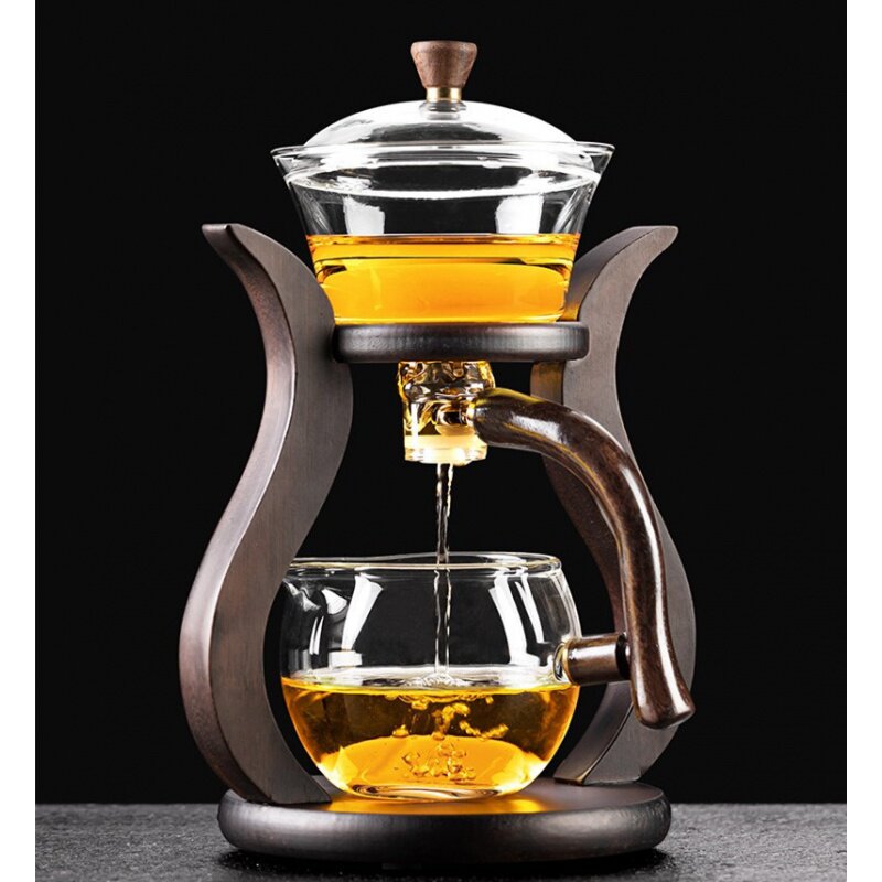 懒人半自动宫灯茶具套装玻璃日式泡茶器创意磁吸家用功夫茶冲茶器