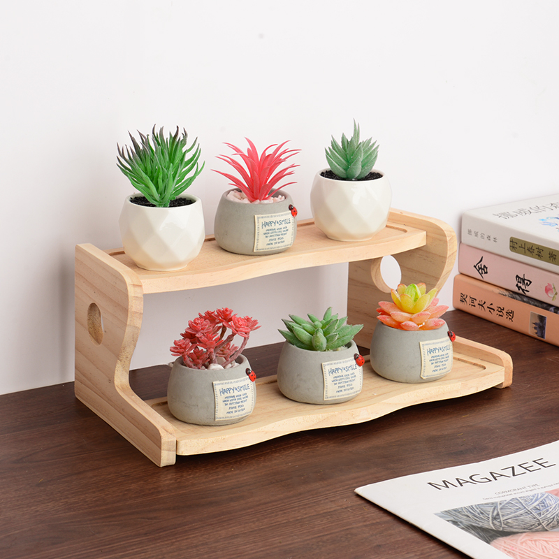 置物架实木摆架收纳架多肉置物架