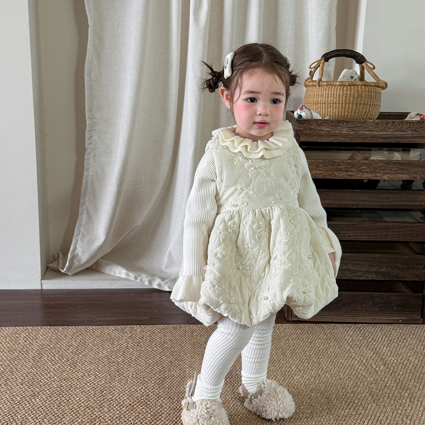 (10.20新款上新）女童连衣裙冬装2025新款加绒加厚儿童公主裙裙子