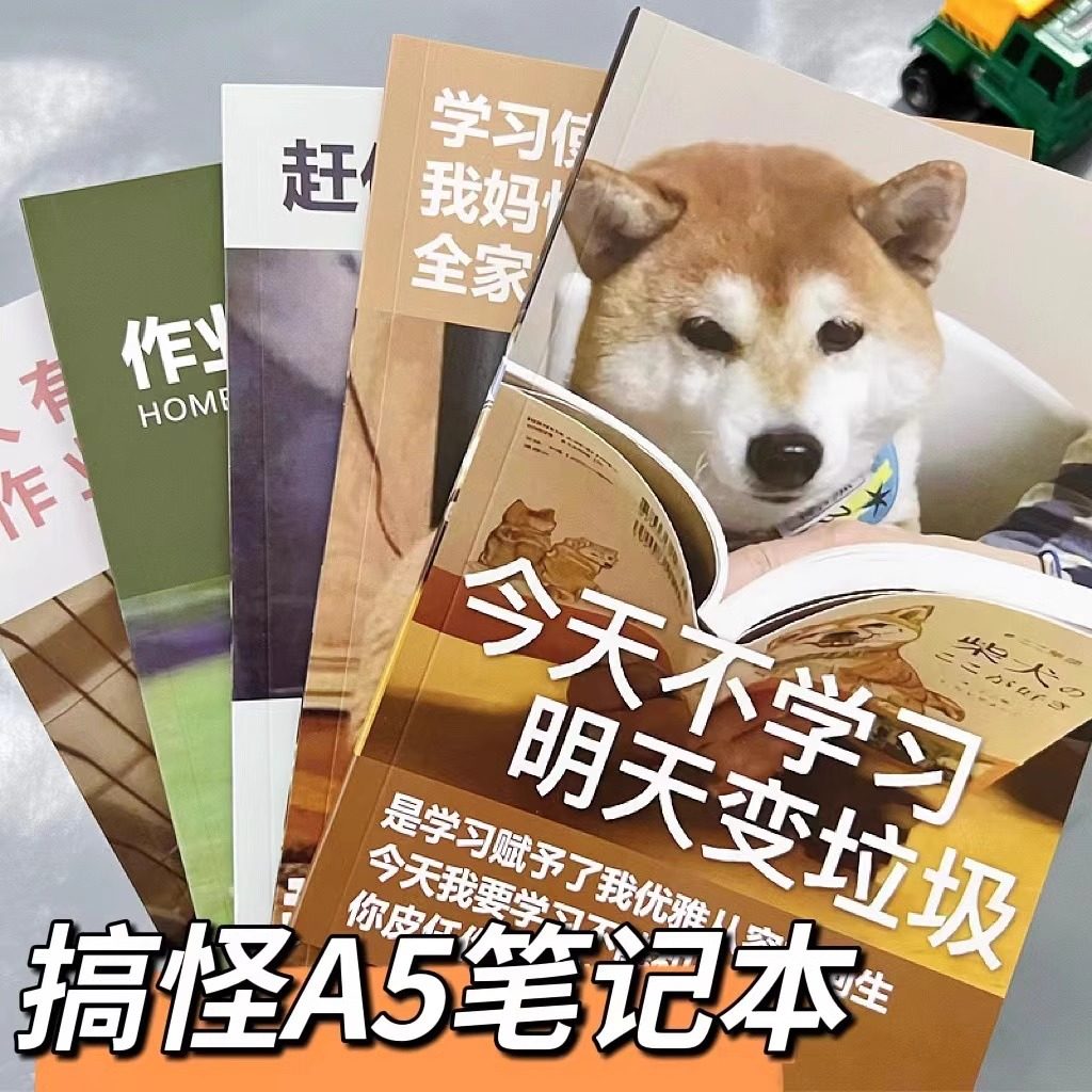 搞怪表情包A5笔记本创意文字学生作业本笔记本练习本网红本手写本,文具电教/文化用品/商务用品,笔记本/记事本,淘宝优惠券,粉丝福利购,淘宝优惠卷