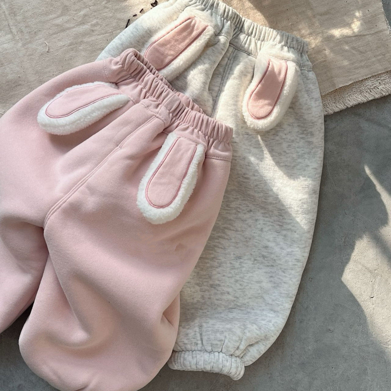 儿童休闲保暖裤洋气长裤子兔耳朵收口灰色可爱百搭加厚加绒厚裤子,童装/婴儿装/亲子装,裤子,淘宝优惠券,粉丝福利购,淘宝优惠卷