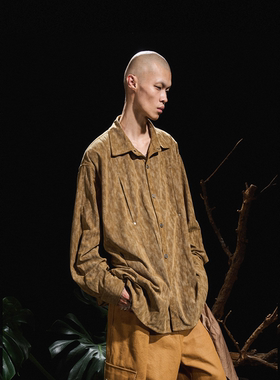 RELABEL 蛹·静谧 廓形褶皱层叠解构长袖衬衣