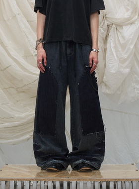 RELABEL 时间元素（倒流）原布残留印记皱褶水洗伐木竹节牛仔裤