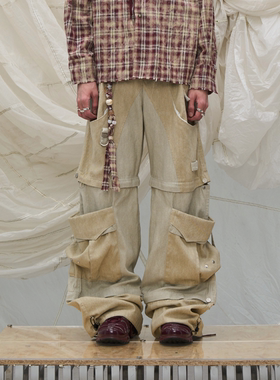 RELABEL立体构成（界限）六分/八分/十分/十二分可拆卸拼接工装裤