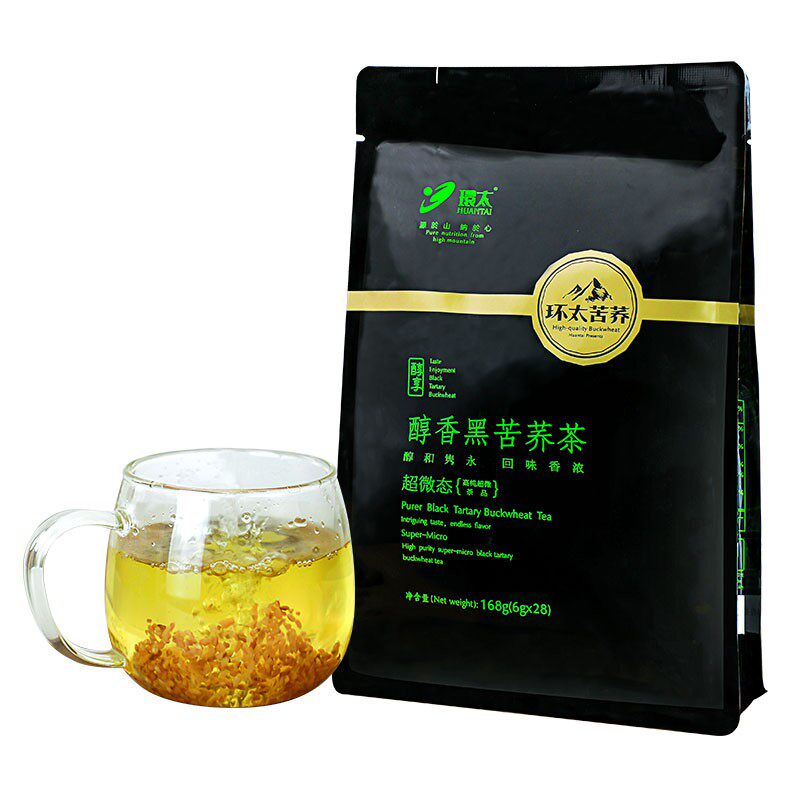 黑苦茶全胚芽168克 超微态黑苦荞茶168克组盒装大凉山正