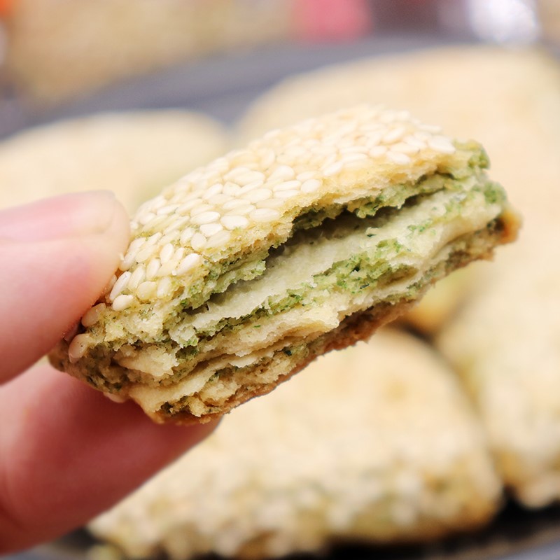 宁波奉化溪口特产千层饼500g蒋介石故居正宗千层酥饼干海苔芝麻味
