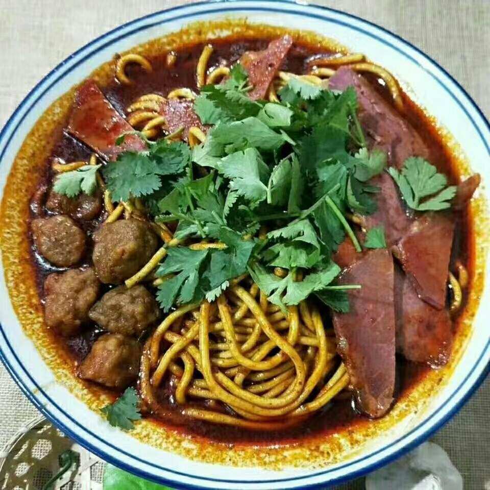 山西特色老白家临汾牛肉丸子面调料速食5碗真空包装家乡味道特产