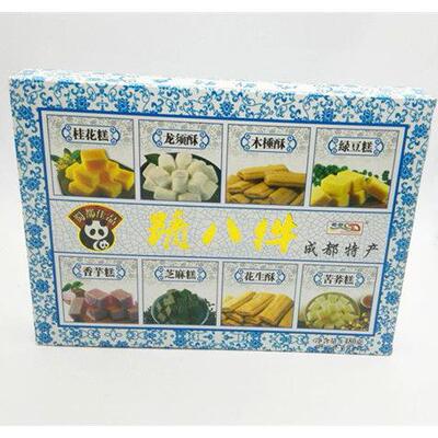 蜀都精八件480g四川特产成都礼盒装老年组合木锤酥绿豆桂花糕点心