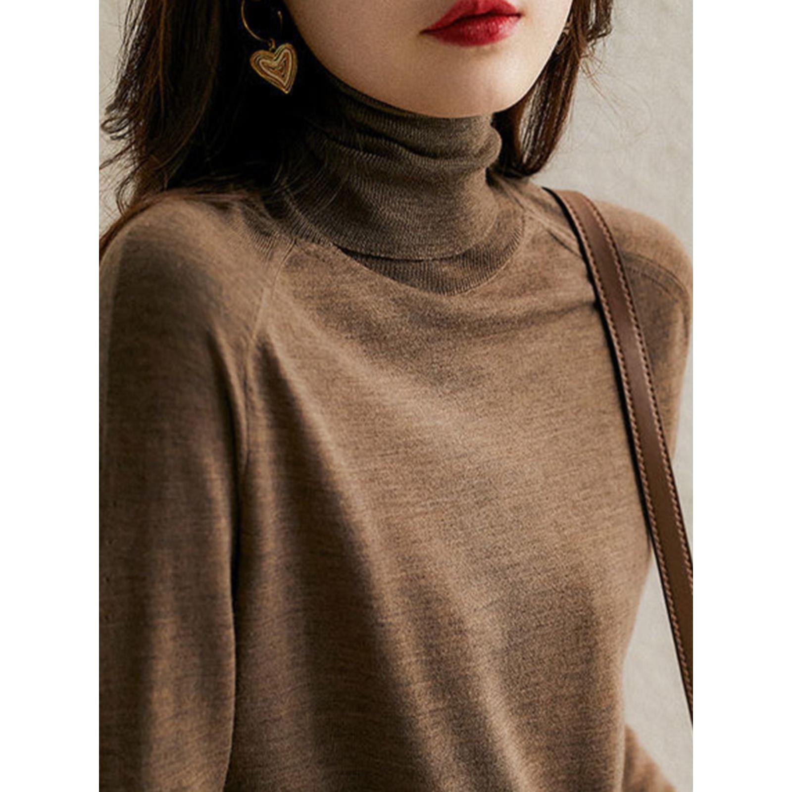 ROUMIKL捡漏一线品牌专柜商场撤回女装高领针织衫长袖打底衫