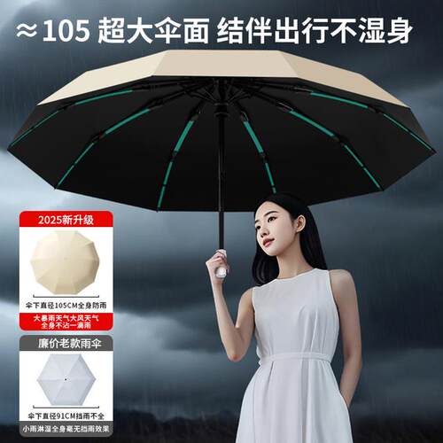 【雨宝】60骨晴雨伞  全自动开收 UPF50+ 晴雨两用一年质保免费换