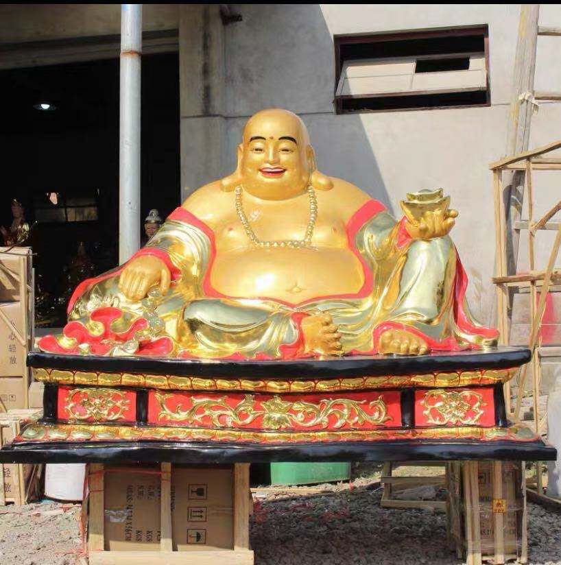 弥勒佛像大肚佛笑佛弥勒菩萨招财保平安供奉风水摆件树脂玻璃钢