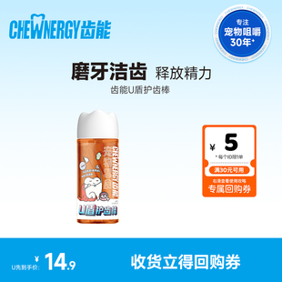 【尝鲜】齿能宠物犬零食U盾护齿棒清洁牙齿狗狗磨牙棒180g