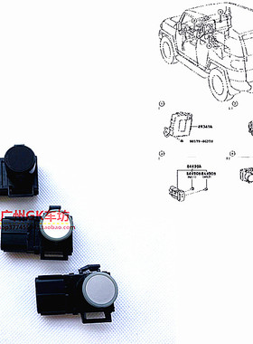 American Editio FJ cruiser ultrasonic senso FJ酷路泽倒车雷达