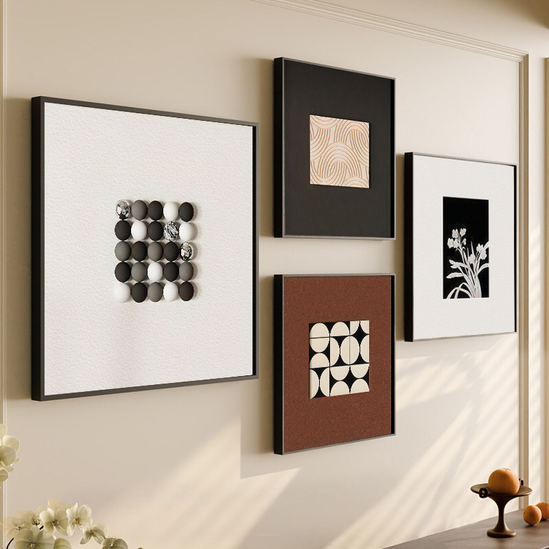 2026新款高级感客厅装饰画简约现代沙发背景墙挂画抽象艺术组合画