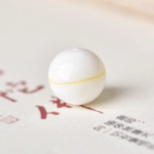 天然深海金丝白贝壳佛珠手链配珠