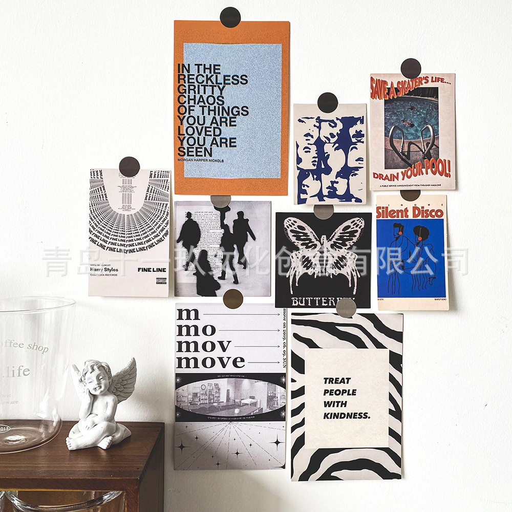 15张ins风混色卡片室内卧室墙面装饰diy墙贴暖心留言卡明信片,家居饰品,涂鸦墙贴,淘宝优惠券,粉丝福利购,淘宝优惠卷