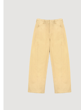 巧珀思｜23105高支纯棉微弧立裁镰刀裤时尚极简百搭高腰休闲长裤