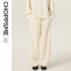 巧珀思｜21440双面针织肌理感羊毛棉抽绳高腰加长直筒裤