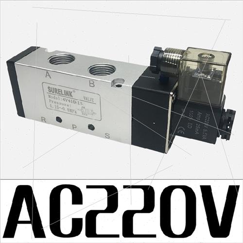 气动电磁控制阀4V410-15二位五通气控阀A气缸换向电磁阀替亚德客