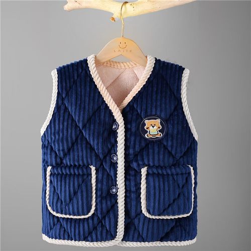秋冬加厚款棉坎肩外套儿童马甲