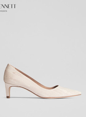 LK BENNETT米色尖头高跟鞋2025年夏新款时尚通勤细跟浅口单鞋5cm