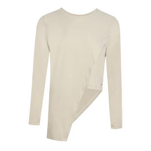 芮柯纳未lrecnava秋冬季健身长袖女弹力运动上衣跑步假俩件瑜伽服