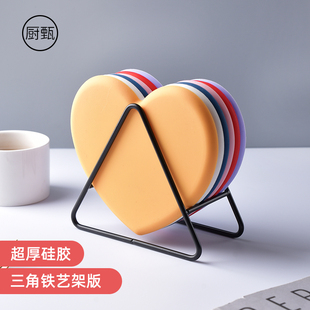 加厚硅胶隔热垫桌垫防烫垫创意心形碗垫菜垫子盘子垫耐高温砂锅垫