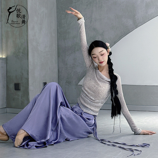 形体现代飘逸演出服舞蹈练功服秋冬 中国舞服装 古典舞新款 上衣时尚