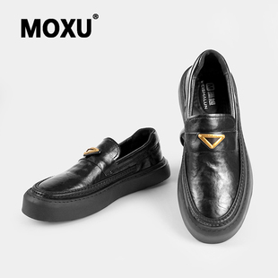 皮鞋男款2025春秋新款乐福鞋纯牛皮真皮男鞋商务休闲鞋男士豆豆鞋